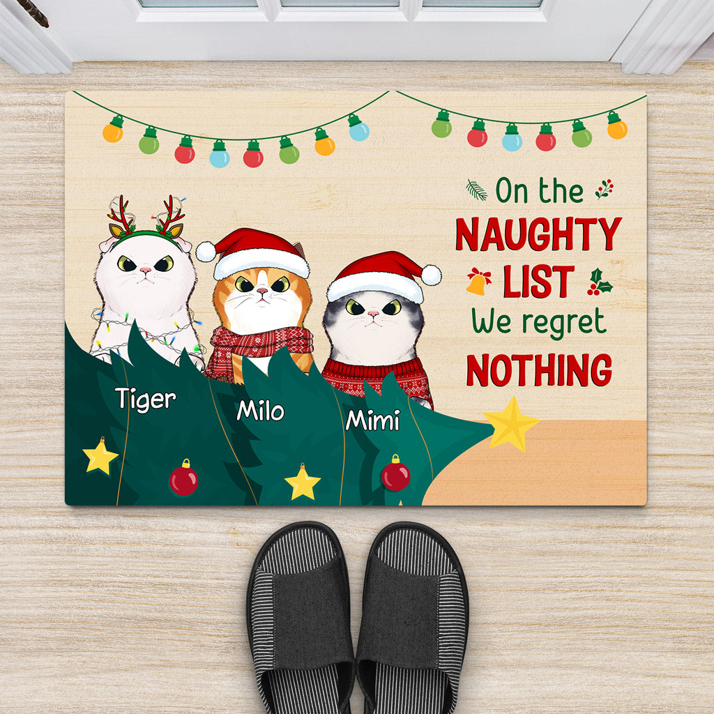 We Regret Nothing - Personalised Gifts | Door Mats for Cat Lovers