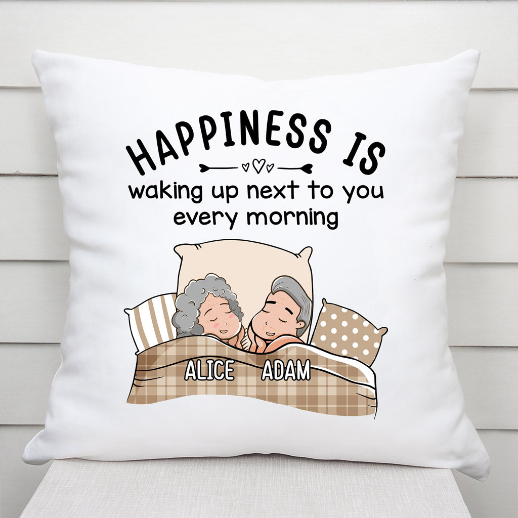 Happiness Is - Personalised Gifts | Pillow for Couples/Lovers