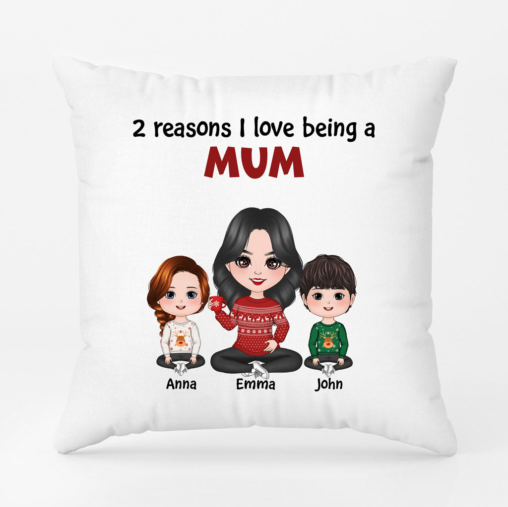 Reasons I Love Being A Mum - Personalised Gifts | Pillow for Grandma/Mum