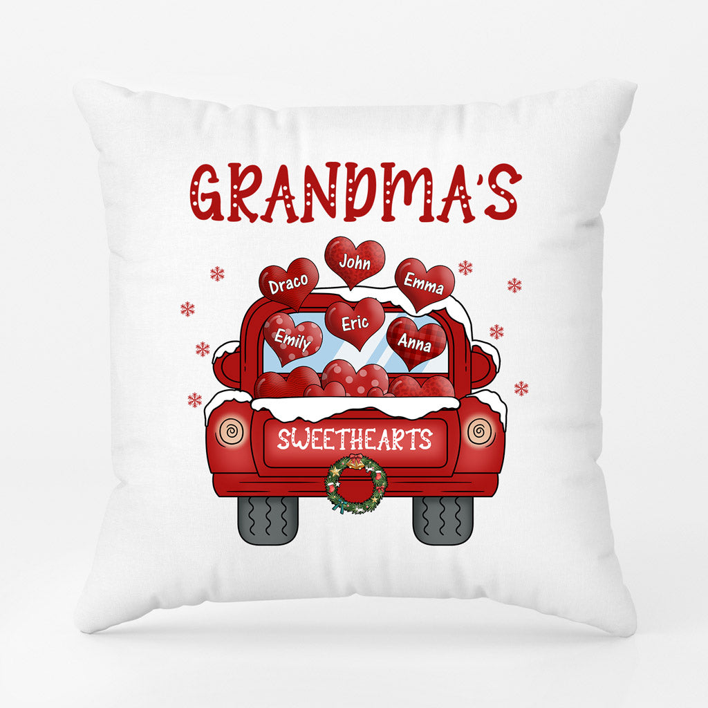 Mummy's Sweethearts - Personalised Gifts | Pillow for Grandma/Mum Christmas