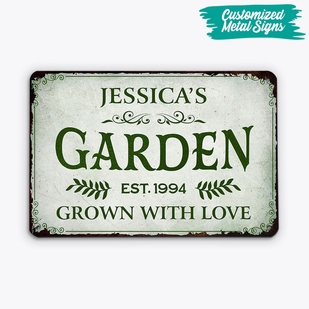 Garden - Personalised Gifts | Metal Signs for Grandma/Mum