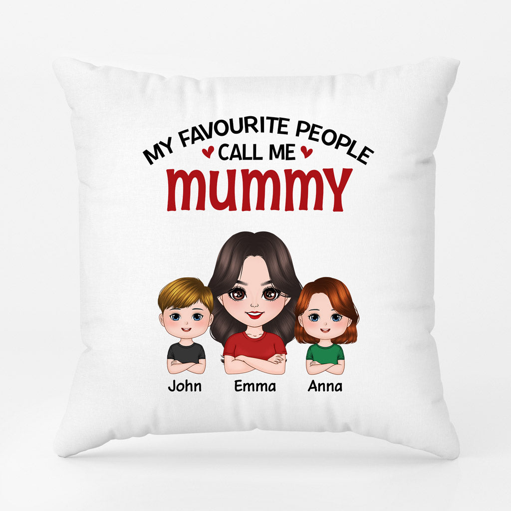 My Favourite People Call Me Grandma/Mummy - Personalised Gifts | Pillow for Grandma/Mum