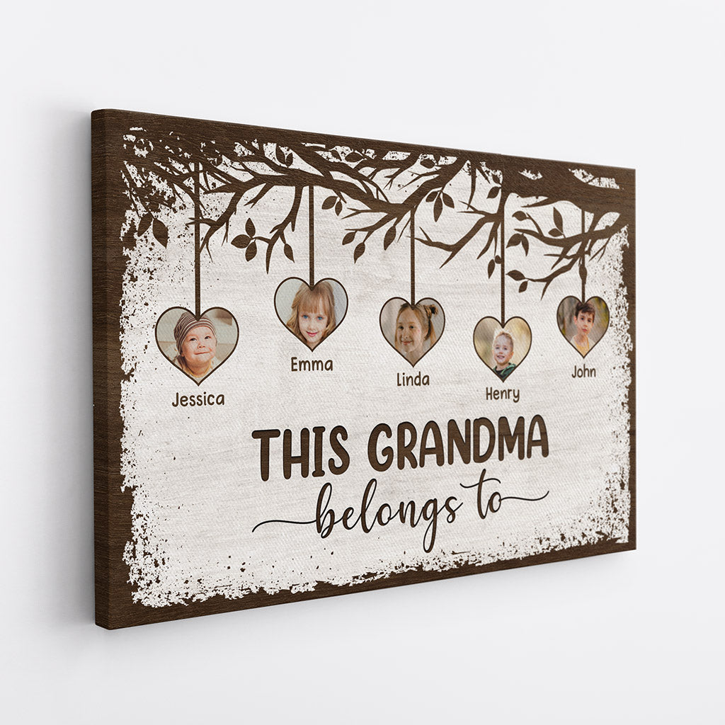 This Grandma/Mummy Belongs To - Personalised Gifts | Canvas for Grandma/Mum