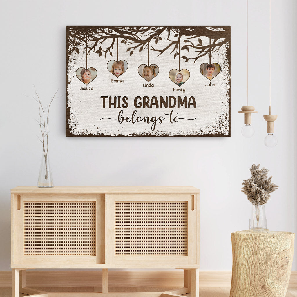 This Grandma/Mummy Belongs To - Personalised Gifts | Canvas for Grandma/Mum