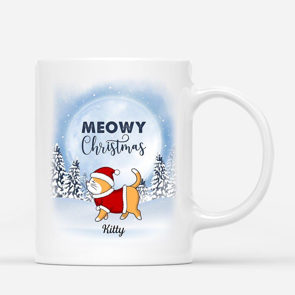 Meowy Christmas - Personalised Gifts | Mugs for Cat Lovers Christmas