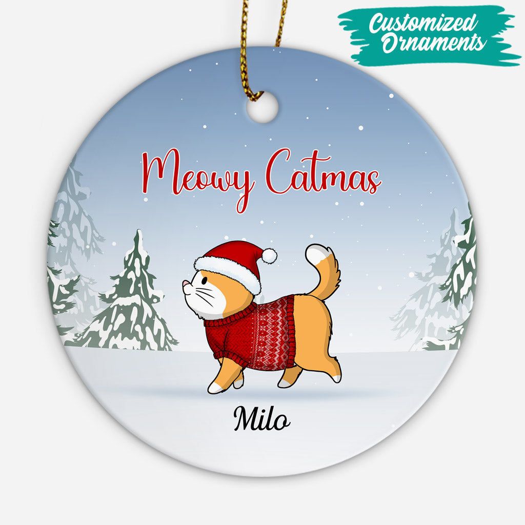 Meowy Catmas - Personalised Gifts | Ornaments for Cat Lovers Christmas