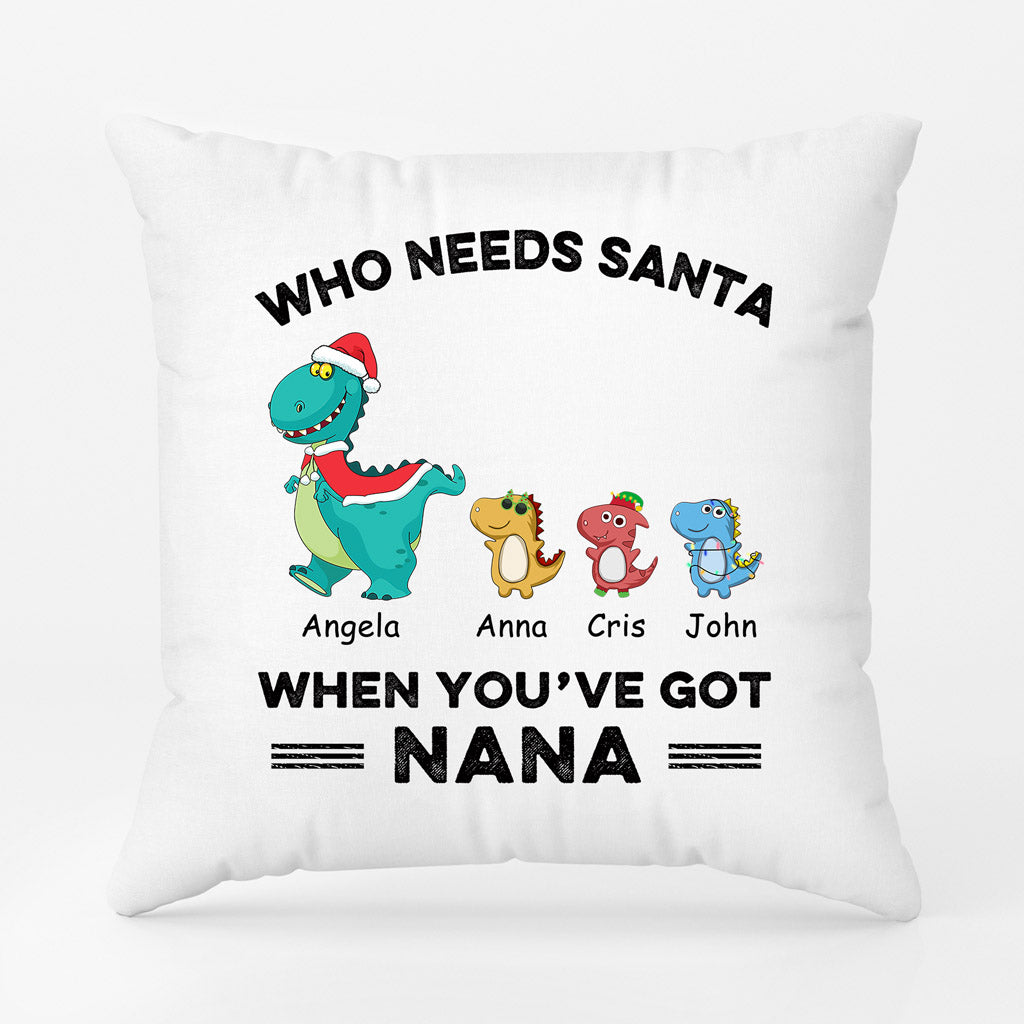 Who Needs Santa When You've Got Grandma - Personalised Gifts | Pillow for Grandma/Mum Christmas