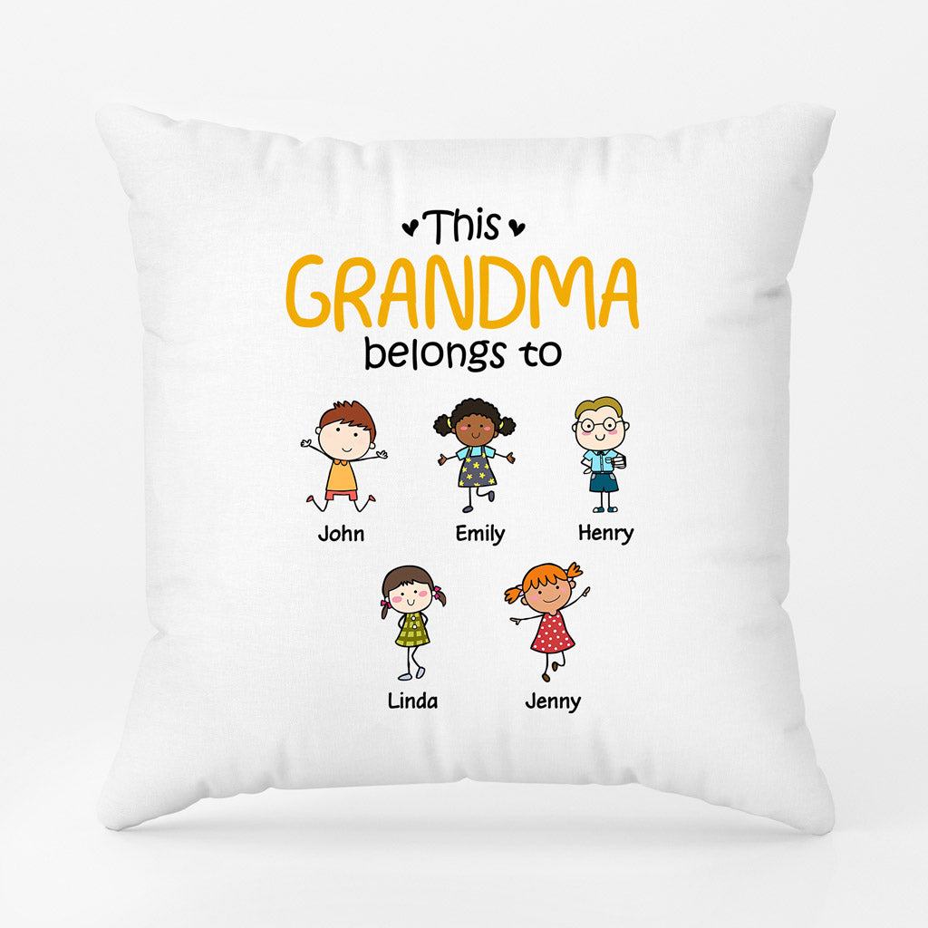 This Grandma Belongs To - Personalised Gifts | Pillow for Grandma/Mum