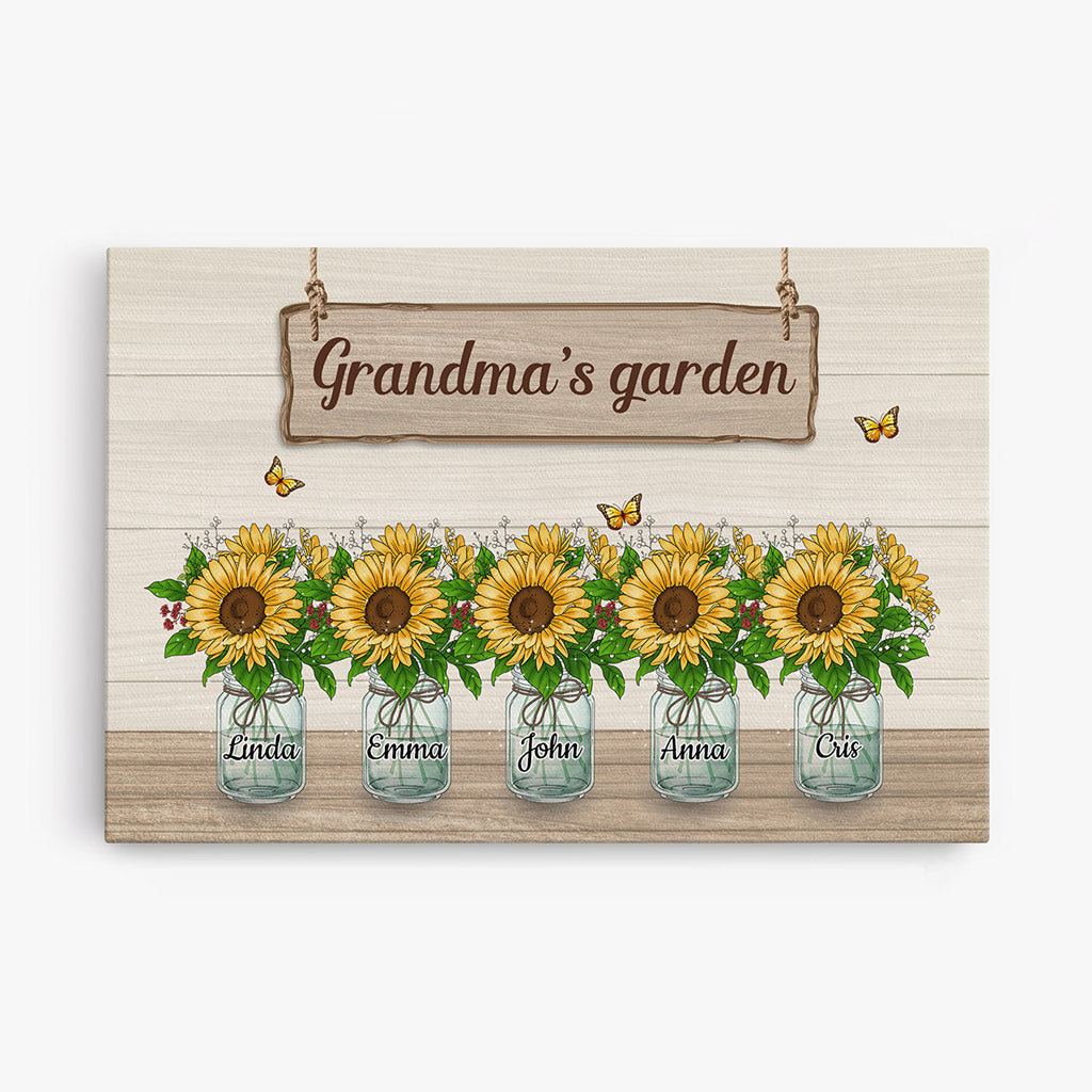 Grandma's Garden - Personalised Gifts | Canvas for Grandma