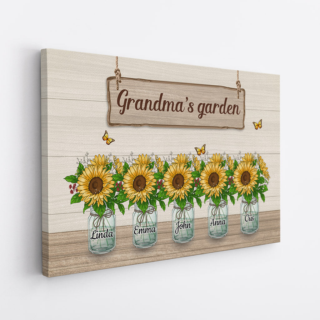 Grandma's Garden - Personalised Gifts | Canvas for Grandma